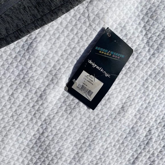 NWT Logan & Martin Jogger Pants Mens Medium Gray zip closure Pockets Drawstring - Picture 5 of 10